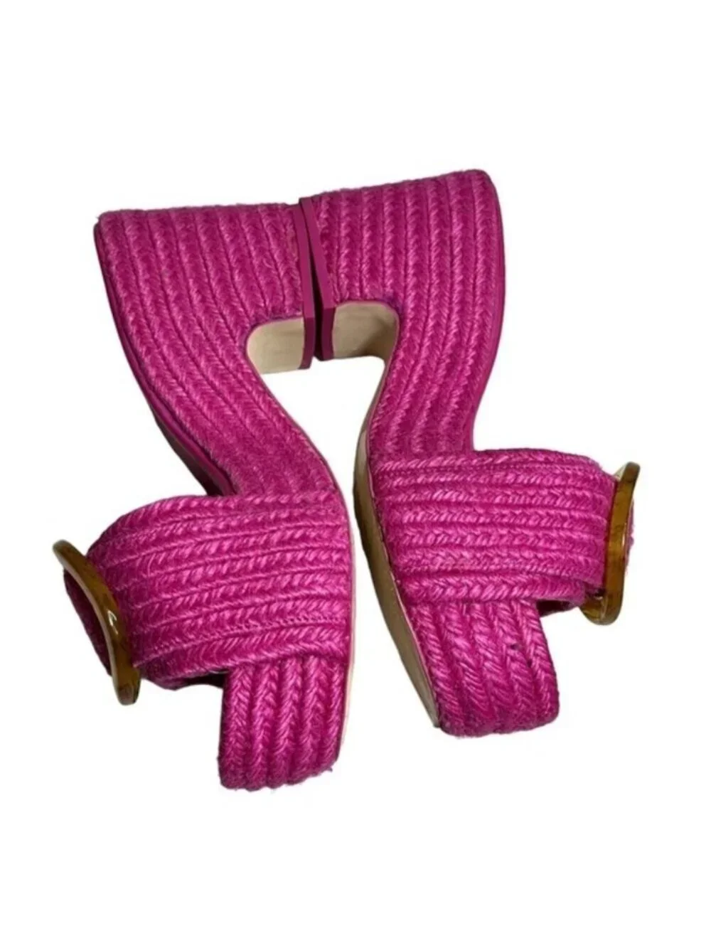 Cult Gaia Cleia Platform Sandal in Qajar Rose, Size: 7